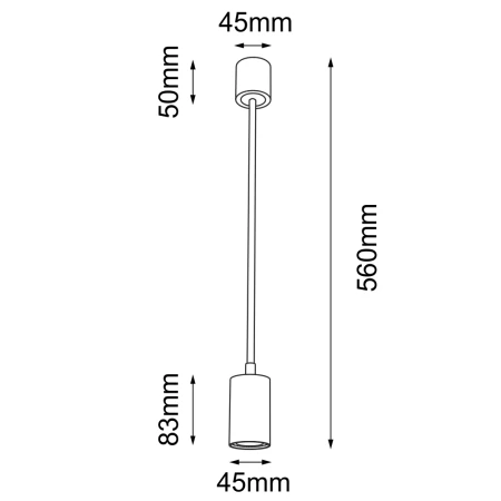 Lampa wisząca Dakata 1 - Czarna 5632  - Antigo