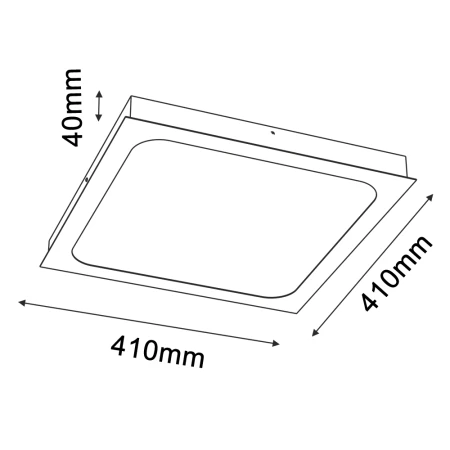 Plafon Hika - Biały (410x410 mm) 4000K 1055  - Antigo