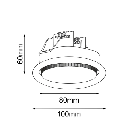 Lampa wpuszczana Drop in - Czarna 3028  - Antigo