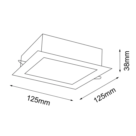 Lampa wpuszczana Tottori IL - Biała (125 mm) IP44 3000K 7727  - Antigo