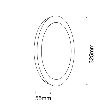 Kinkiet Disk IL - Czarny (325 mm) 3000K 1282  - Antigo