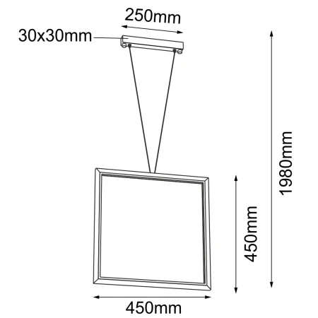 Lampa wisząca Ikuna - Czarna (450 mm) 4000K 5079  - Antigo