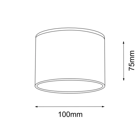 Plafon Suwa - Biały (100 mm) 7075  - Antigo
