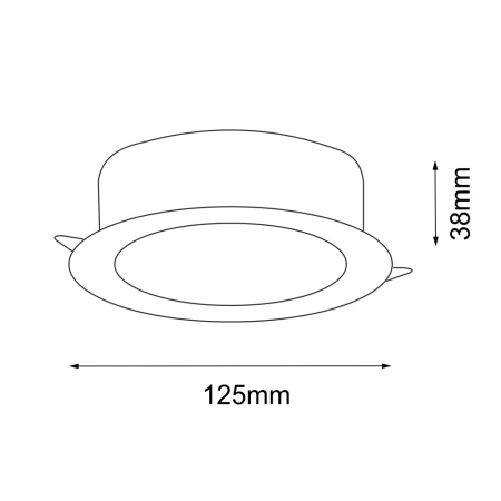 Lampa wpuszczana Tottori IL - Biała (125 mm) IP44 3000K 7726  - Antigo