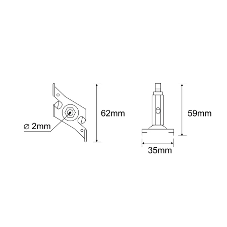 Zawiesie 5m do szynoprzewodu natynkowego 3F 230V - Czarne 8131  - Antigo