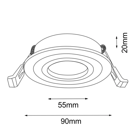 Lampa wpuszczana Tochi in - Biała 3025  - Antigo