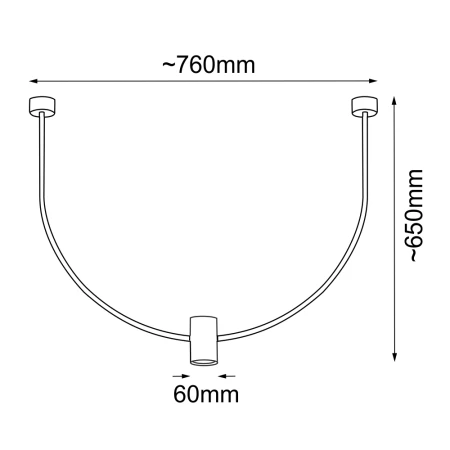 Lampa wisząca no. C - Srebrny mat (760 mm) 5082  - Antigo