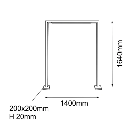 Lampa stojąca ogrodowa Taketa - Antracyt (1640 mm) 9933  - Antigo