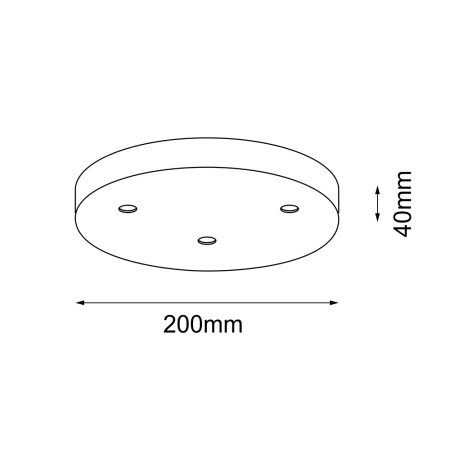 Puszka łącząca 3 lampy no. C - Srebrny mat 5214  - Antigo