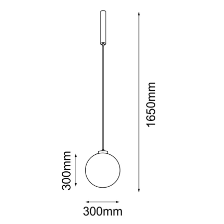 Lampa wisząca iO 1 - Czarna (300 mm) 9145  - Antigo