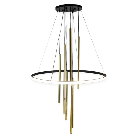 Lampa wisząca Luna - Mosiądz mat-czarna 3000K 8978  - Antigo