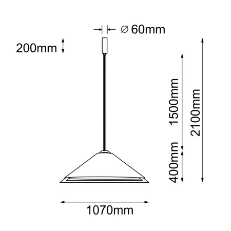 Lampa wisząca Ponte 107 - Biała (1070 mm) 3000K 5050  - Antigo