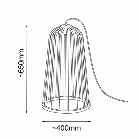 Lampa stojąca ogrodowa no. moon I - Czarna (650 mm) 9419  - Antigo