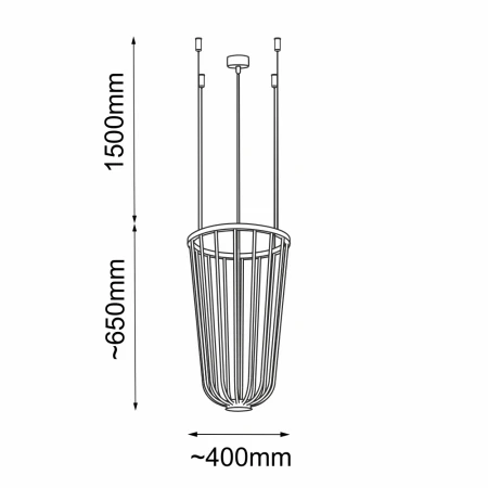 Lampa wisząca no. moon I Z - Srebrny mat (400 mm) 5146  - Antigo