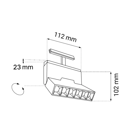 Spot magnetyczny Komatsu dot move - Czarny - 48V 6W 480lm (112 mm) 4000K 6597  - Antigo