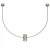 Lampa wisząca no. C - Srebrny mat (760 mm) 5082  - Antigo