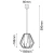 Lampa wisząca Alkaza - Czarna-Srebrny mat (193 mm) 5023  - Antigo