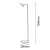 Lampa podłogowa Amos - Mosiądz polerowany-biała (1385 mm) 8143  - Antigo