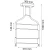 Lampa wisząca alha S 2 - Czarna (570 mm) 4000K 9058  - Antigo