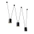Lampa wisząca VIWIN 3 - Czarna (3000 mm) 9022  - Antigo