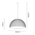 Lampa wisząca Gandra 60x30 - Srebrny mat 5026  - Antigo