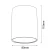 Plafon Point dif 80 - Biały (115 mm) 1255  - Antigo