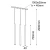 Lampa wisząca Yabu 3 - Czarna (700 mm) 5527  - Antigo