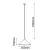Lampa wisząca Merto 1 - Czarna (300 mm) 5065  - Antigo