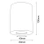 Plafon Point H 80 - Biały IP44 (100 mm) 1257  - Antigo