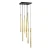 Lampa wisząca Akadi 8 - Mosiądz polerowany-czarna (700 mm) 8891  - Antigo