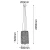 Lampa wisząca Suami A 36 - Czarna-Srebrny mat (380 mm) 5091  - Antigo