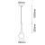Lampa wisząca Jun 1 - Czarna (150 mm) 5169  - Antigo