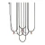 Lampa wisząca Udin 3 - Czarna-Srebrny mat 9784  - Antigo
