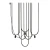 Lampa wisząca Udin 3 - Czarna 9786  - Antigo