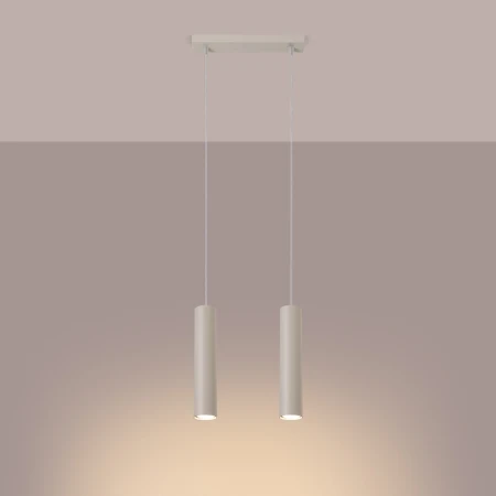 Lampa wisząca LAGOS 2 beżowa SL.1480 - Sollux