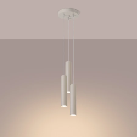 Lampa wisząca LAGOS 3P beżowa SL.1482 - Sollux