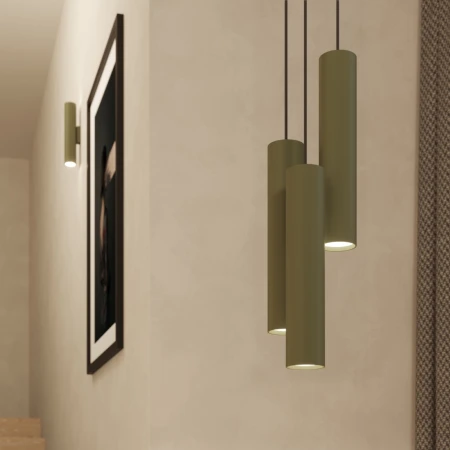 Lampa wisząca LAGOS 2 zielona oliwka SL.1485 - Sollux