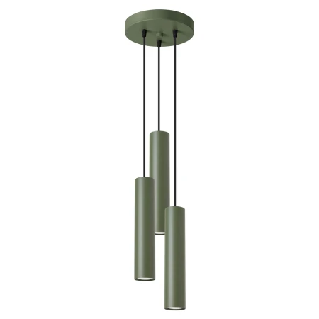 Lampa wisząca LAGOS 3P zielona oliwka SL.1487 - Sollux