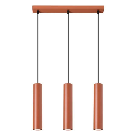 Lampa wisząca LAGOS 3L ochra czerwona SL.1491 - Sollux