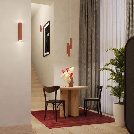 Lampa wisząca LAGOS 3L ochra czerwona SL.1491 - Sollux