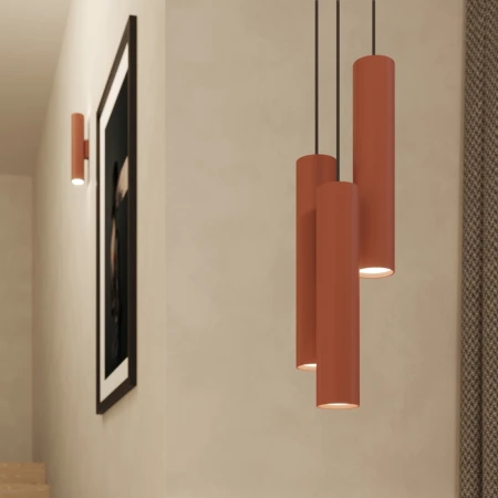 Lampa wisząca LAGOS 3P ochra czerwona SL.1492 - Sollux
