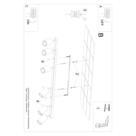 Plafon RING 6L zielony oliwkowy SL.1505 - Sollux