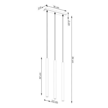 Lampa wisząca PASTELO 3 beżowa SL.1514 - Sollux