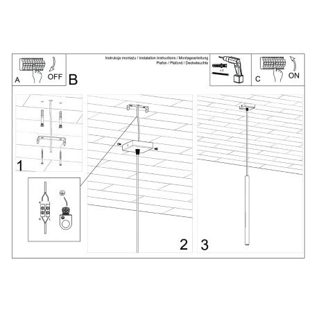 Lampa wisząca PASTELO 1 zielona oliwka SL.1518 - Sollux