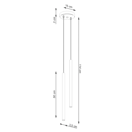 Lampa wisząca PASTELO 2 zielona oliwka SL.1519 - Sollux
