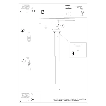 Lampa wisząca PASTELO 2 zielona oliwka SL.1519 - Sollux