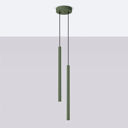 Lampa wisząca PASTELO 2 zielona oliwka SL.1519 - Sollux