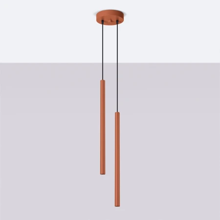 Lampa wisząca PASTELO 2 ochra czerwona SL.1525 - Sollux