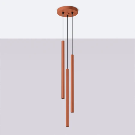 Lampa wisząca PASTELO 3P ochra czerwona SL.1527 - Sollux