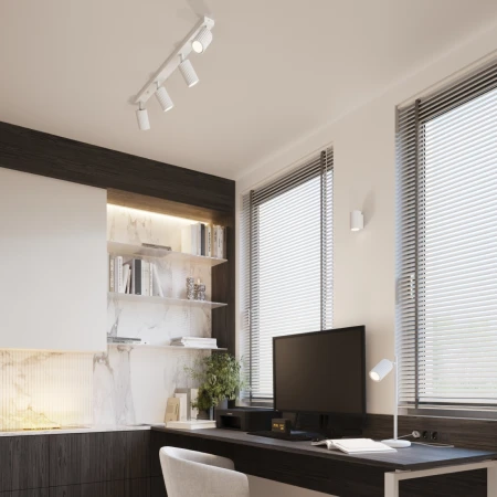 Lampa biurkowa KARBON biała SL.1548 - Sollux